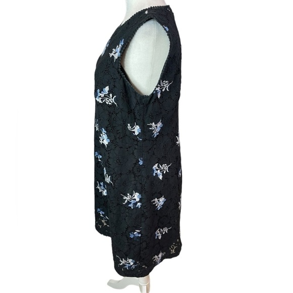 Ann Taylor Floral Embroidered Lace Sheath Dress, Blue, Size US 8 - Picture 8 of 16